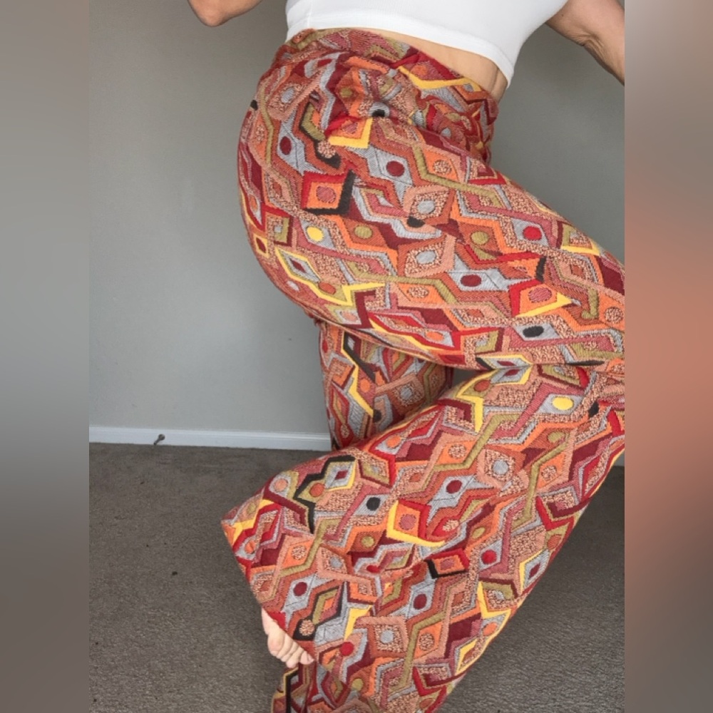 Unique Vintage-Inspired Boho Bell-Bottom Pants